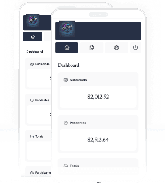 Screenshot of the dashboard project showing mobile version